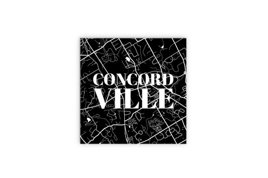 Minimalistic B&W Pennsylvania Concordville Map | Wood Sign | Eaches | Min 2