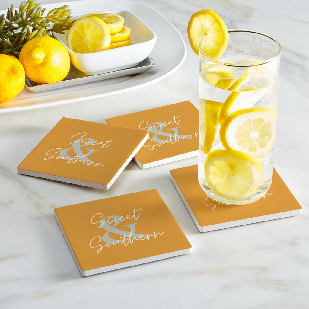 Modern Minimalist Oklahoma Sweet Southern | Absorbent Coasters | Set of 4 | Min 2