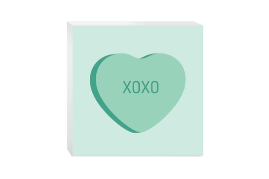 Message Hearts Xo | Wood Block | Eaches | Min 2