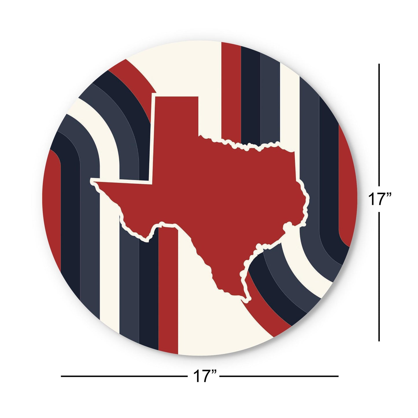 Modern Minimalist Texas Colors Retro Shape | Wood Sign | Eaches | Min 1