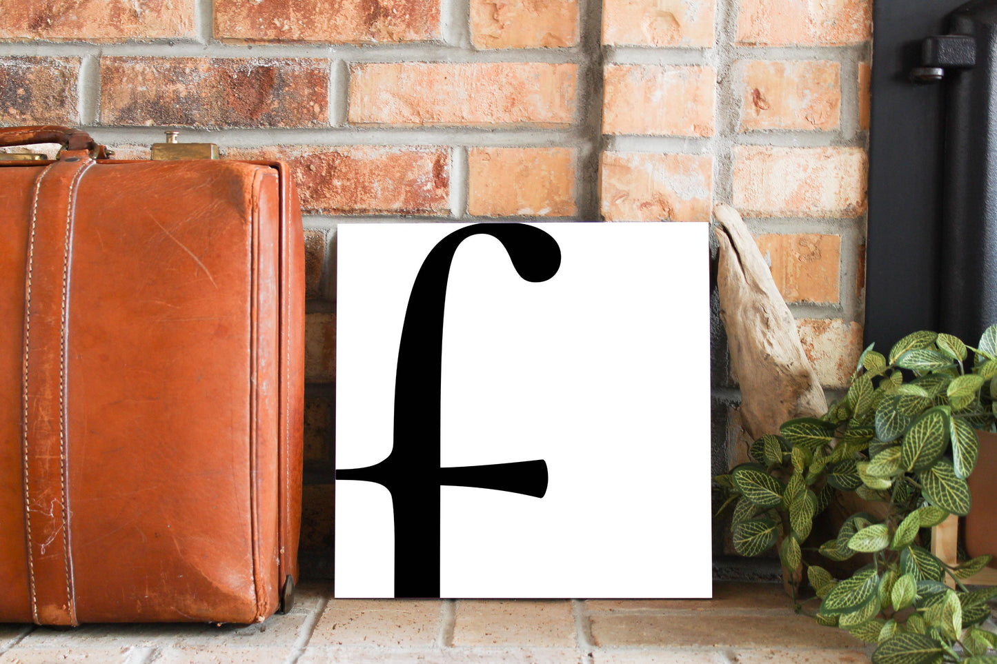 Minimal Monogram F | Wood Sign | Eaches | Min 2