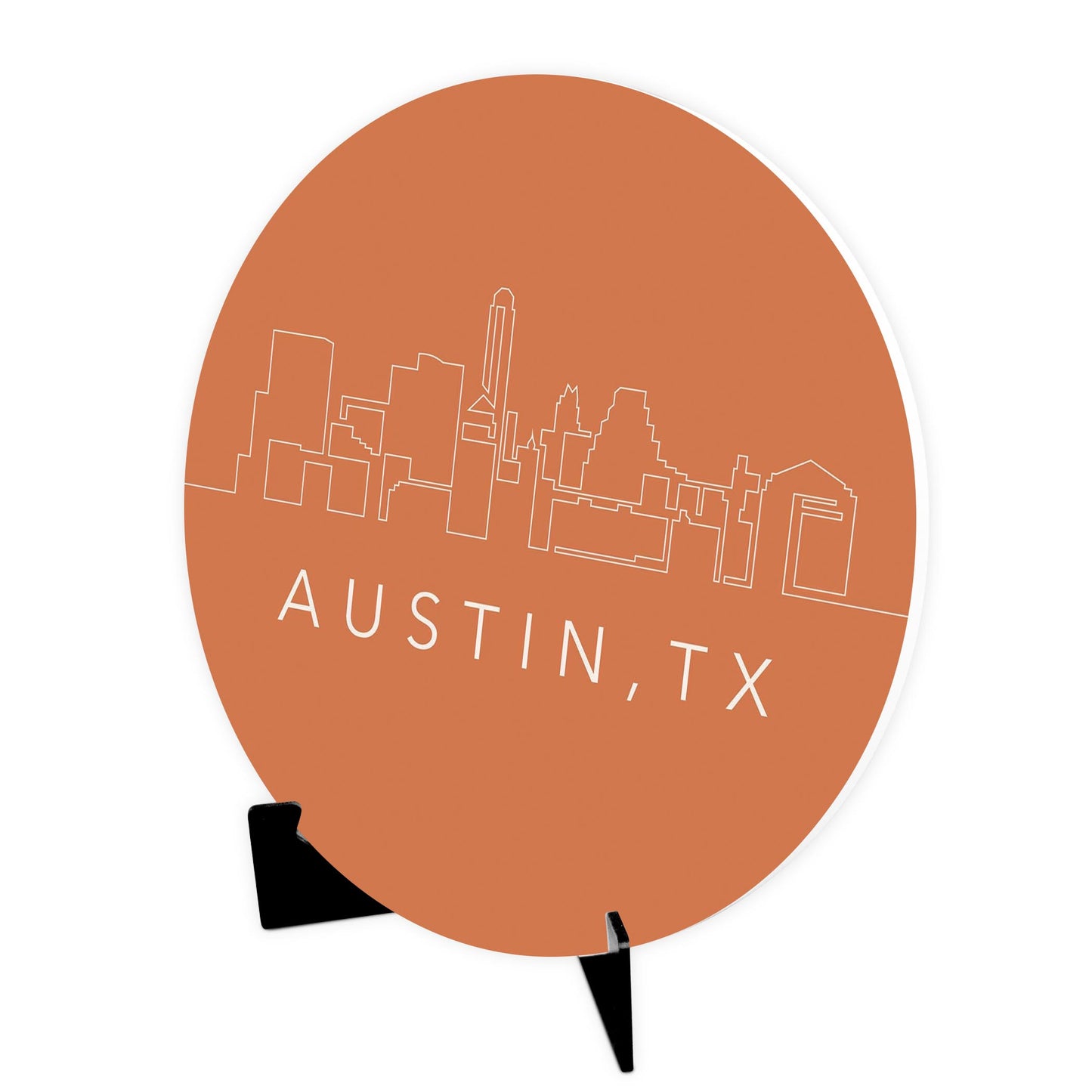 Modern Minimalist Texas Austin Skyline | Wood Sign | Eaches | Min 1