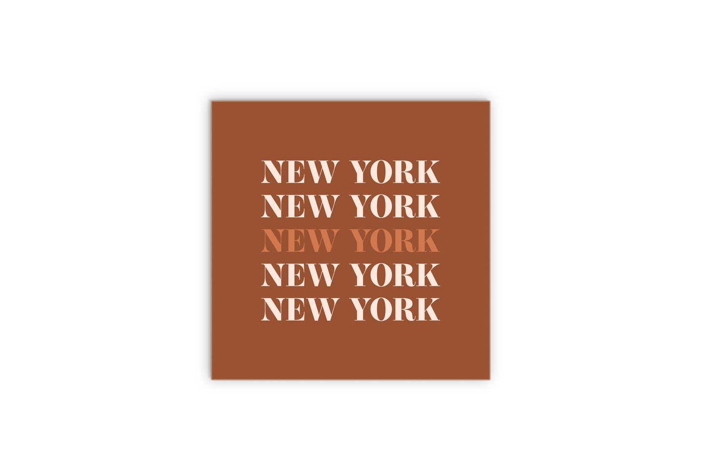 Modern Minimalist New York Repeated Dark | Wood Sign | Eaches | Min 2