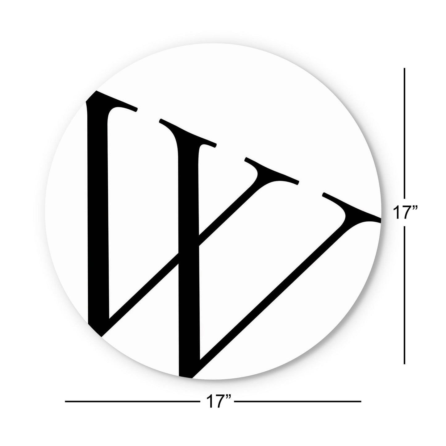 Minimalist Monogram W| Wood Sign | Eaches | Min 1