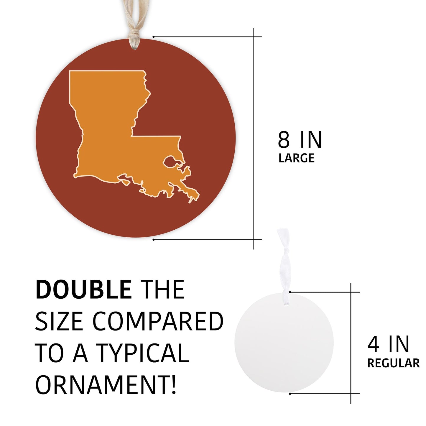 Louisiana Colorful State Shape | Wood Ornament | Eaches | Min 1