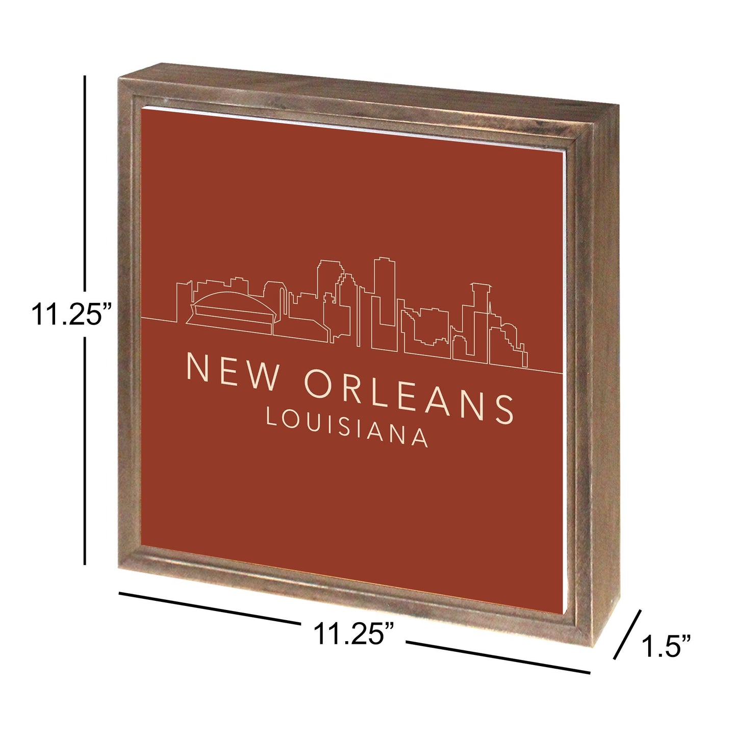 Louisiana Colorful New Orleans Skyline | Wood Sign | Eaches | Min 1