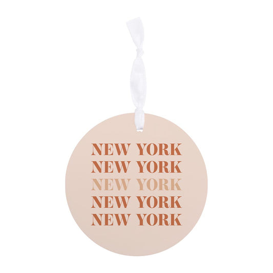 Modern Minimalist New York Repeated Light| Wood Ornament | Eaches | Min 6