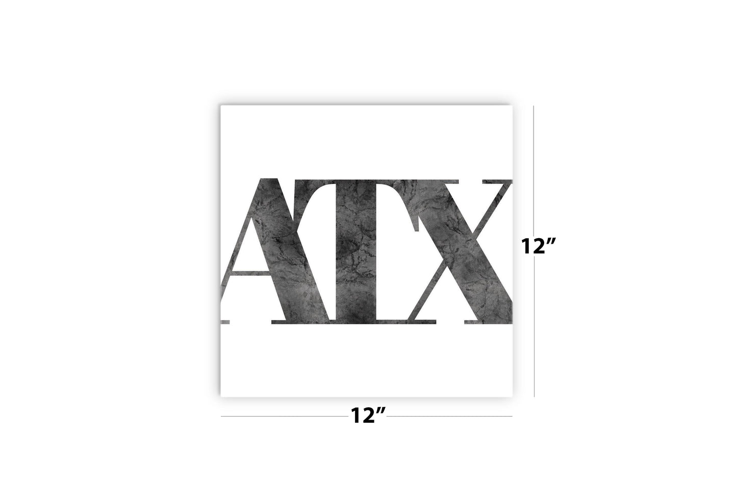 Minimalistic B&W Texas Austin White Initials | Wood Sign | Eaches | Min 2