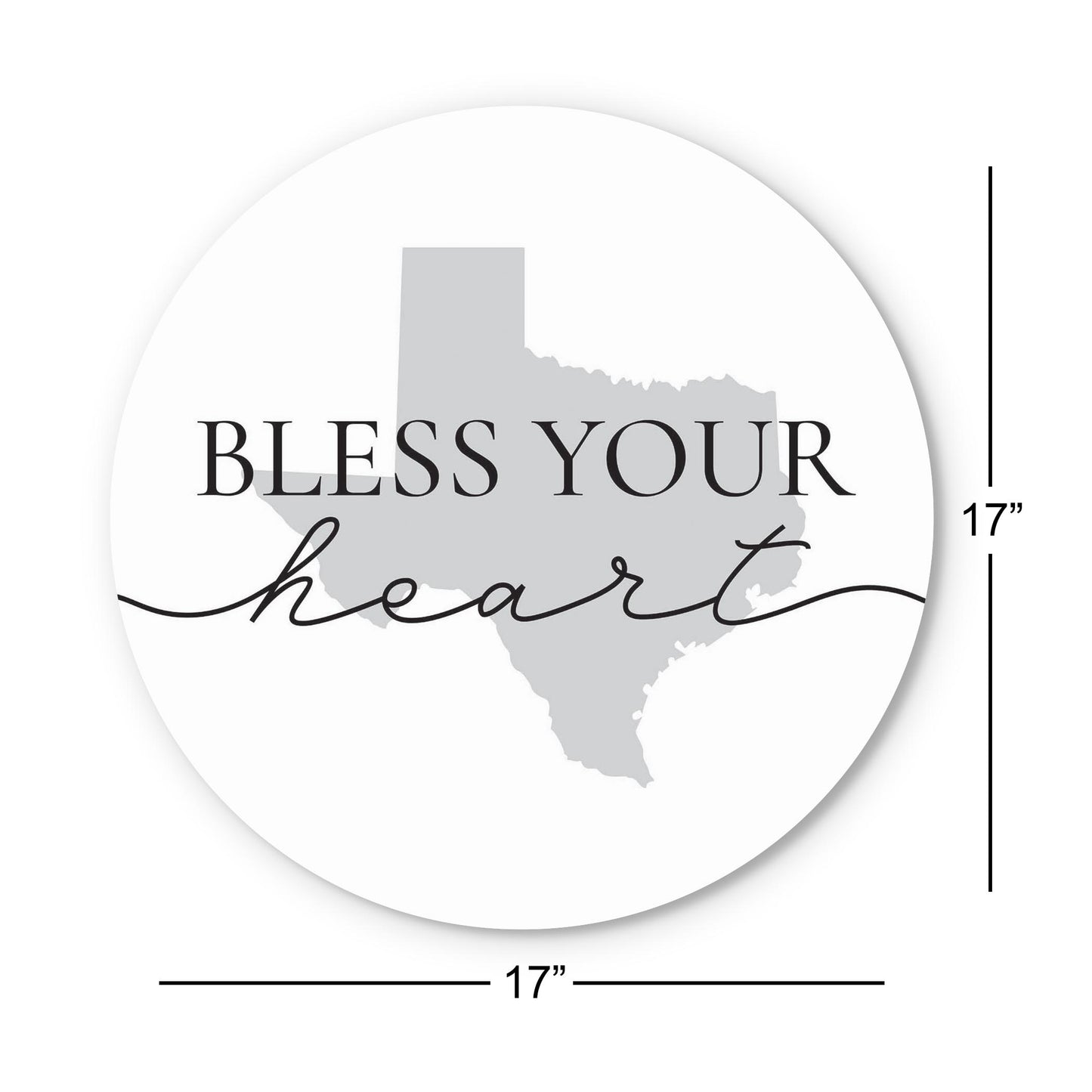 Minimalistic B&W Texas Bless Your Heart | Wood Sign | Eaches | Min 1