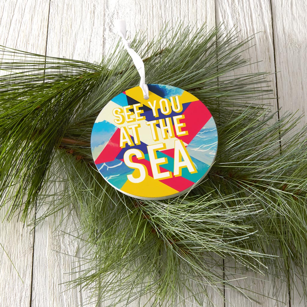 See You At The Sea | Wood Ornament | Eaches | Min 6