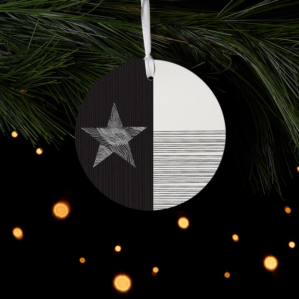 Modern Texas State Flag Abstract Lines| Wood Ornament | Eaches | Min 6