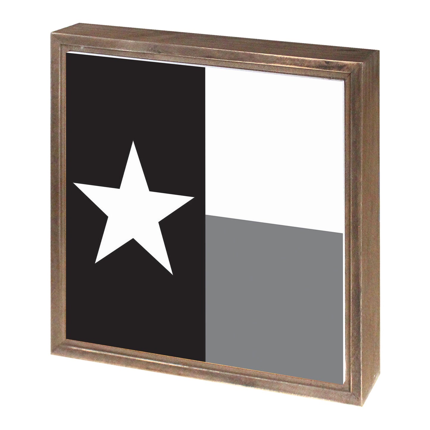 Minimalistic B&W Texas State Flag | Wood Sign | Eaches | Min 1