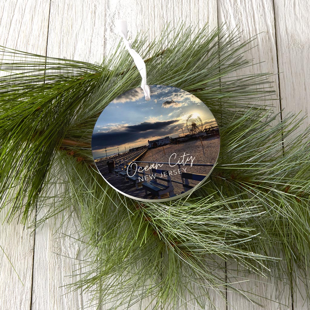 OCNJ Photo With Text | Wood Ornament | Eaches | Min 6