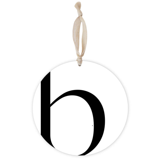 Minimal Monogram B | Wood Ornament | Eaches | Min 1