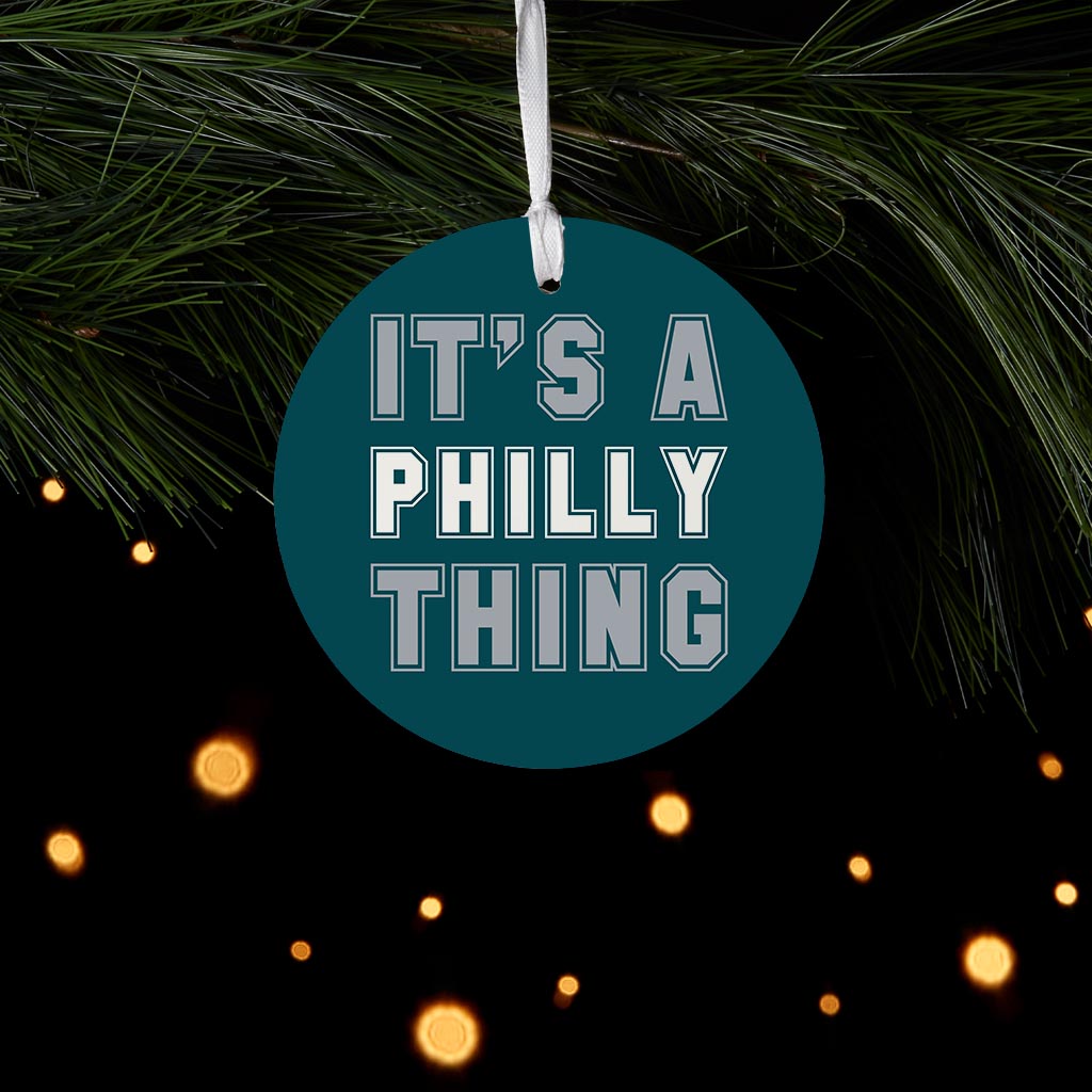 Modern Minimalist Pennsylvania Philly Thing | Wood Ornament | Eaches | Min 6