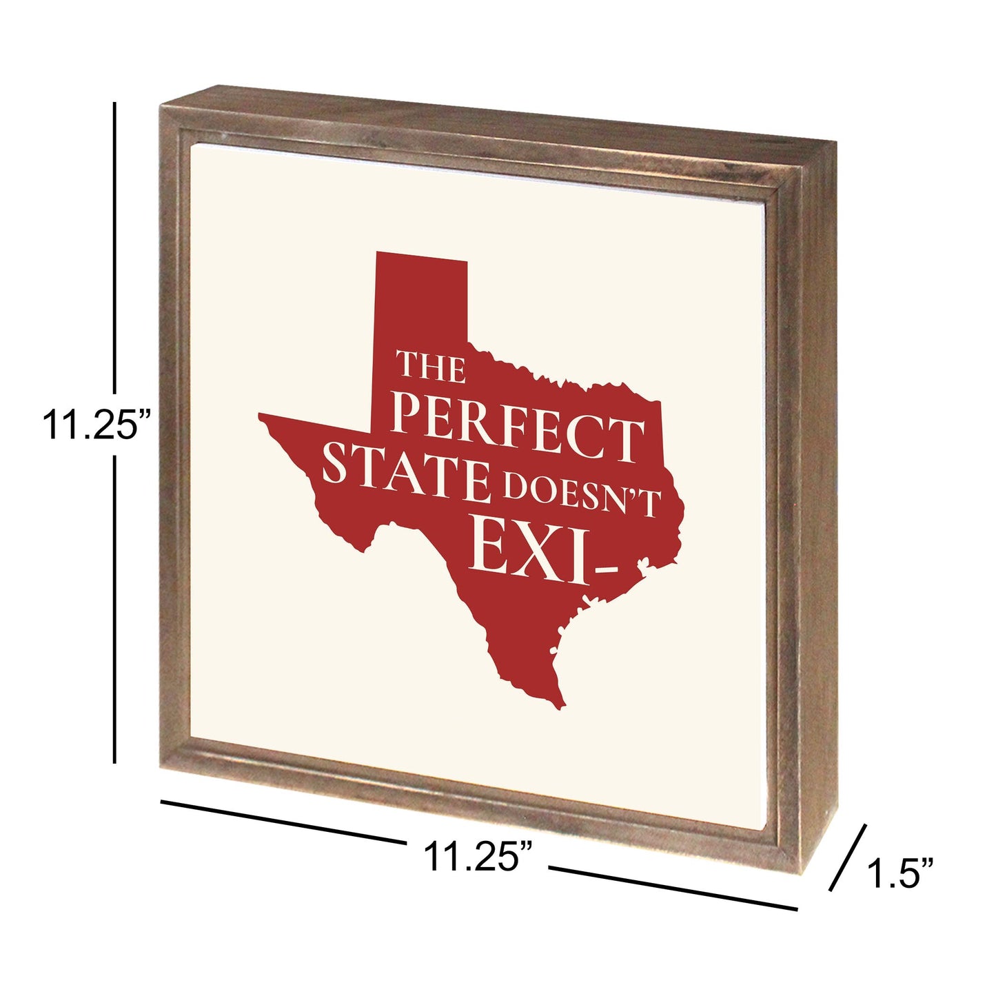 Modern Minimalist Texas Colors Perfect State | Wood Sign | Eaches | Min 1