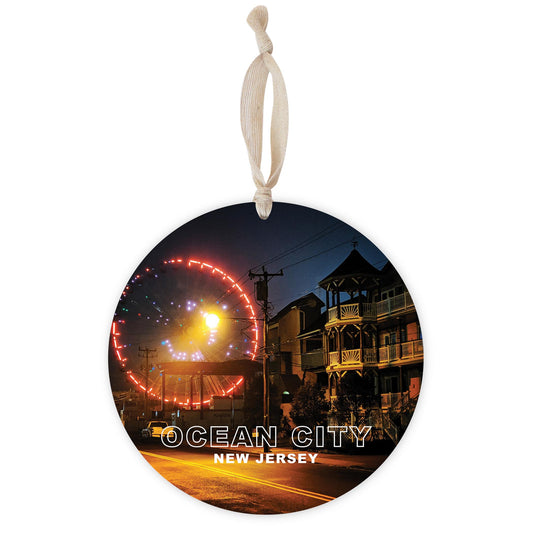 OCNJ Photo With Text | Wood Ornament | Eaches | Min 1