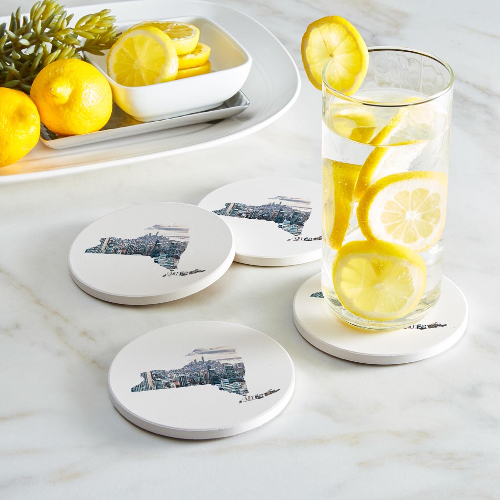 New York State Shape Picture| Absorbent Coasters | Set of 4 | Min 2