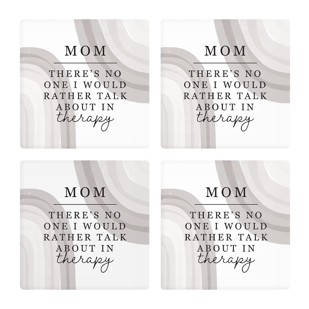 Modern Minimalist Mothers Day Therapy | Absorbent Coasters | Set of 4 | Min 2