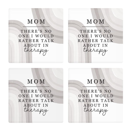 Modern Minimalist Mothers Day Therapy | Absorbent Coasters | Set of 4 | Min 2