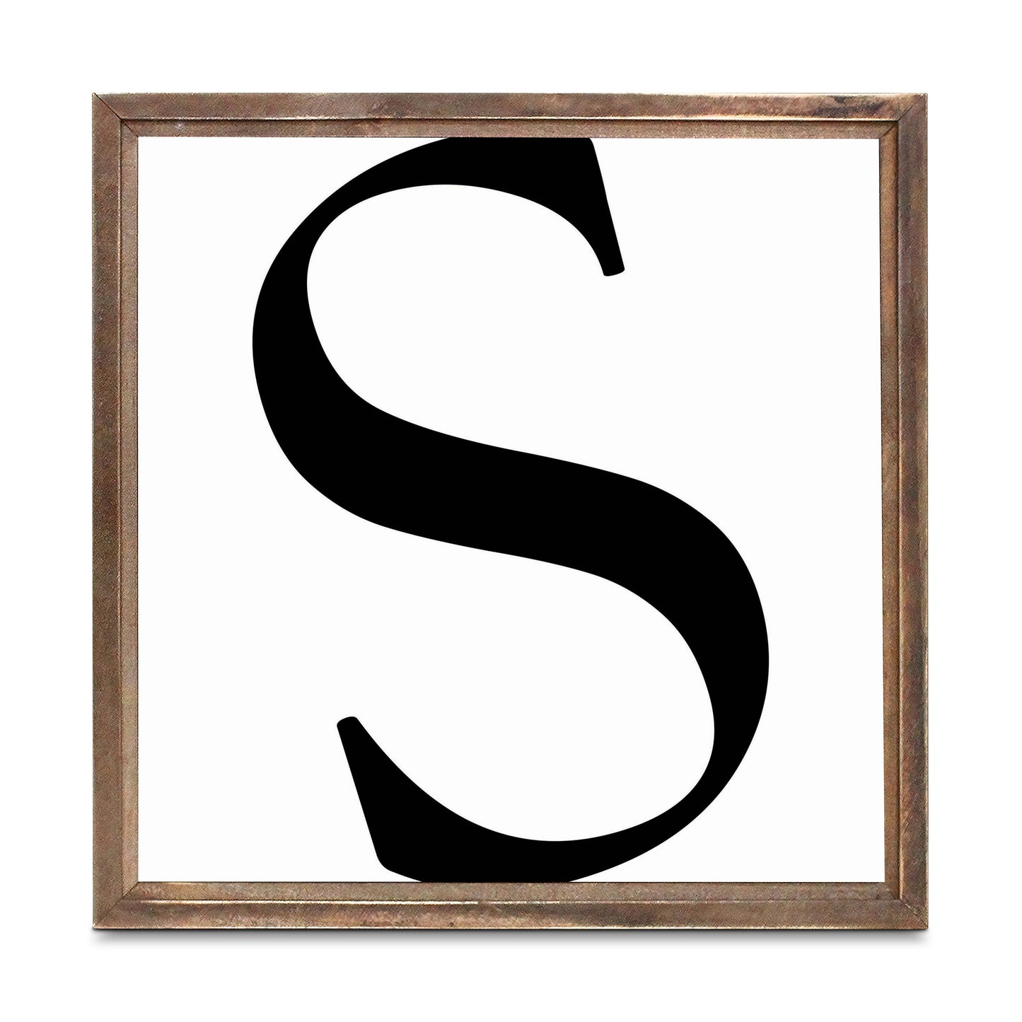 Minimalist Monogram S | Wood Sign | Eaches | Min 1