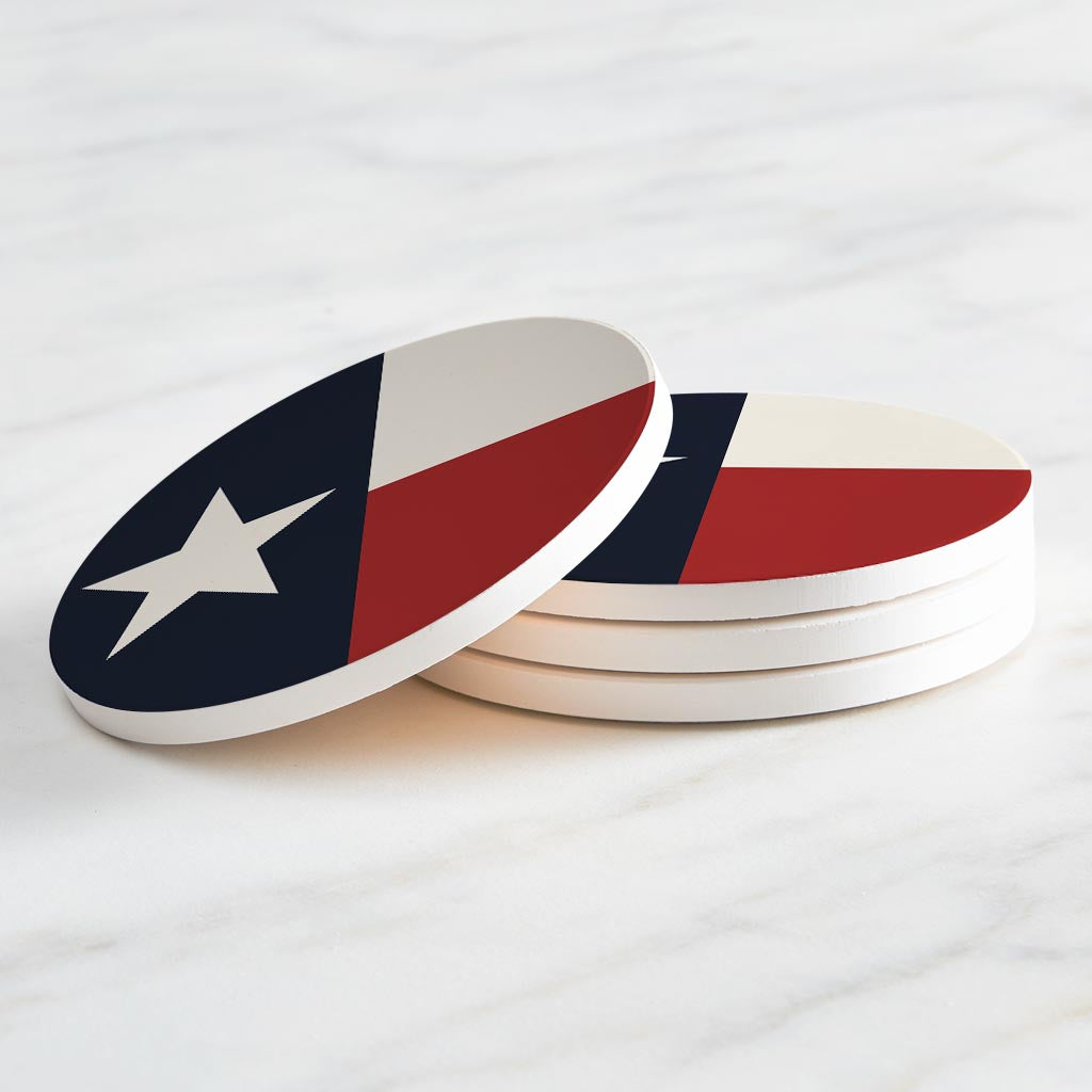 Modern Minimalist Texas Colors Flag| Absorbent Coasters | Set of 4 | Min 2