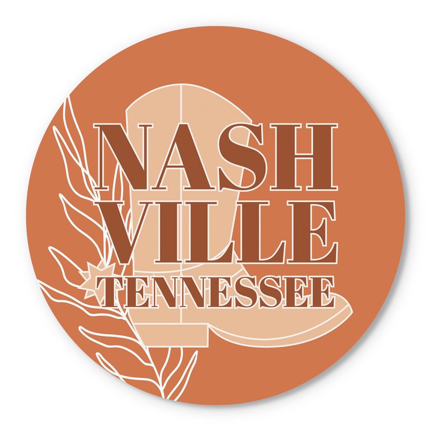 Modern Minimalist Tennessee Nashville Boot | Wood Sign | Eaches | Min 1