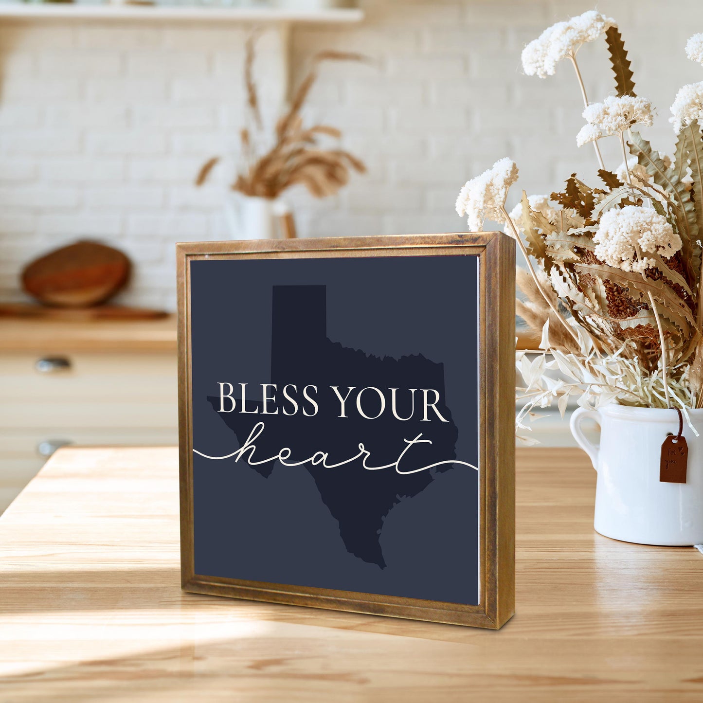 Modern Minimalist Texas Bless Your Heart | Wood Sign | Eaches | Min 1