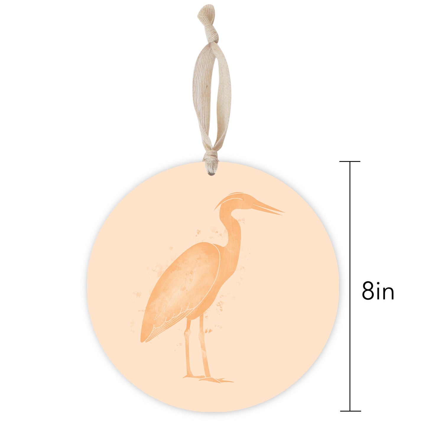 Louisiana Colorful Water Color Heron | Wood Ornament | Eaches | Min 1