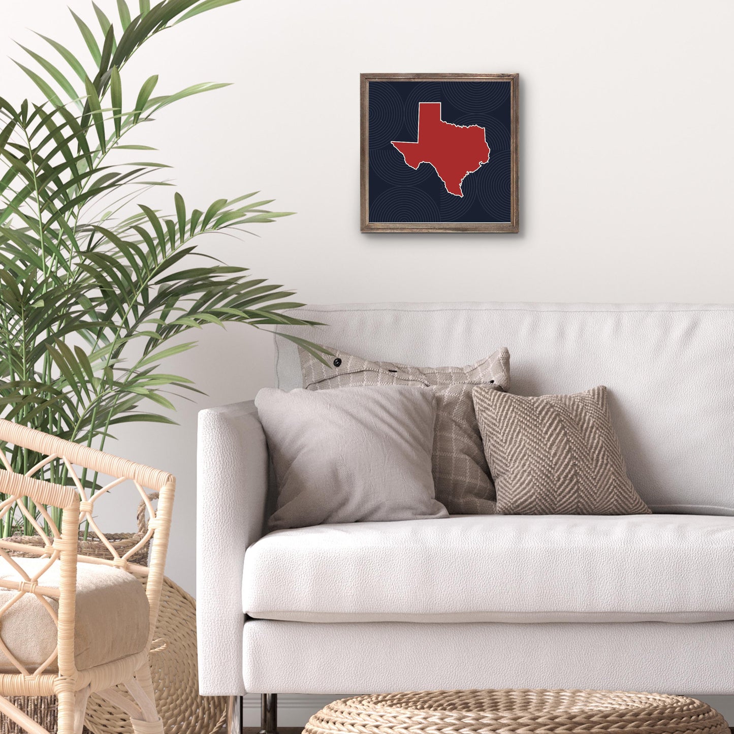 Modern Minimalist Texas Colors Shape | Wood Sign | Eaches | Min 1