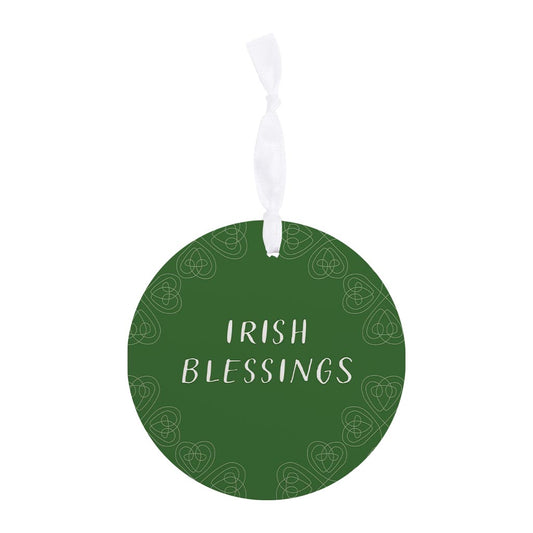 Dark Green Shamrock Irish Blessings| Wood Ornament | Eaches | Min 6