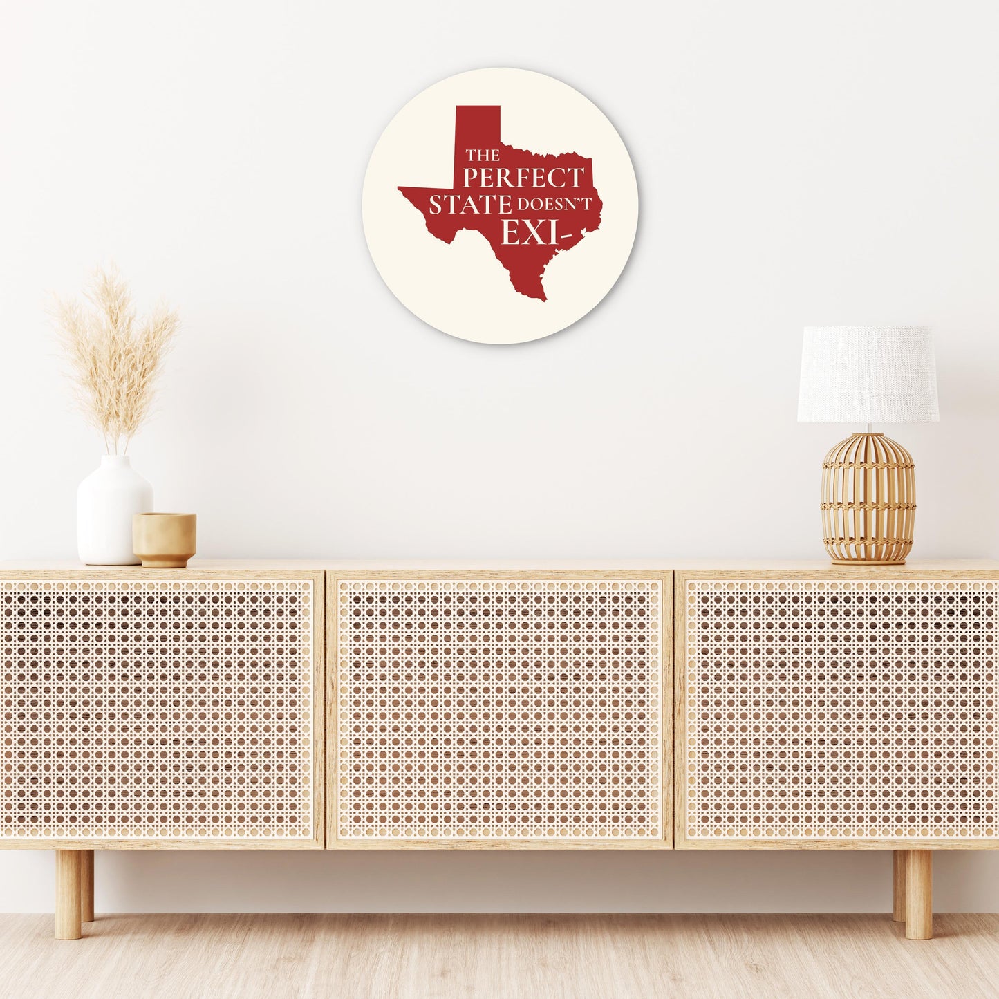 Modern Minimalist Texas Colors Perfect State | Wood Sign | Eaches | Min 1