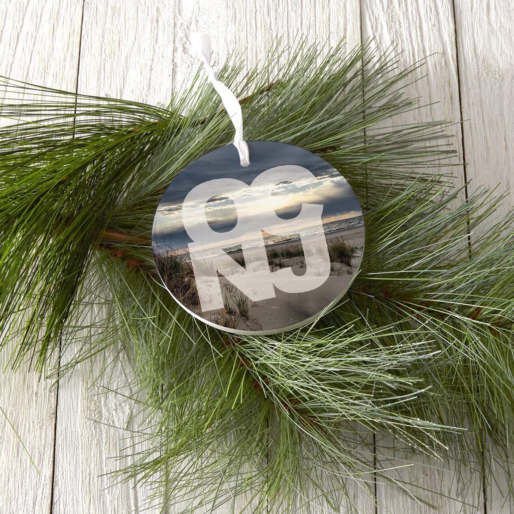 OCNJ Photo With Text | Wood Ornament | Eaches | Min 6