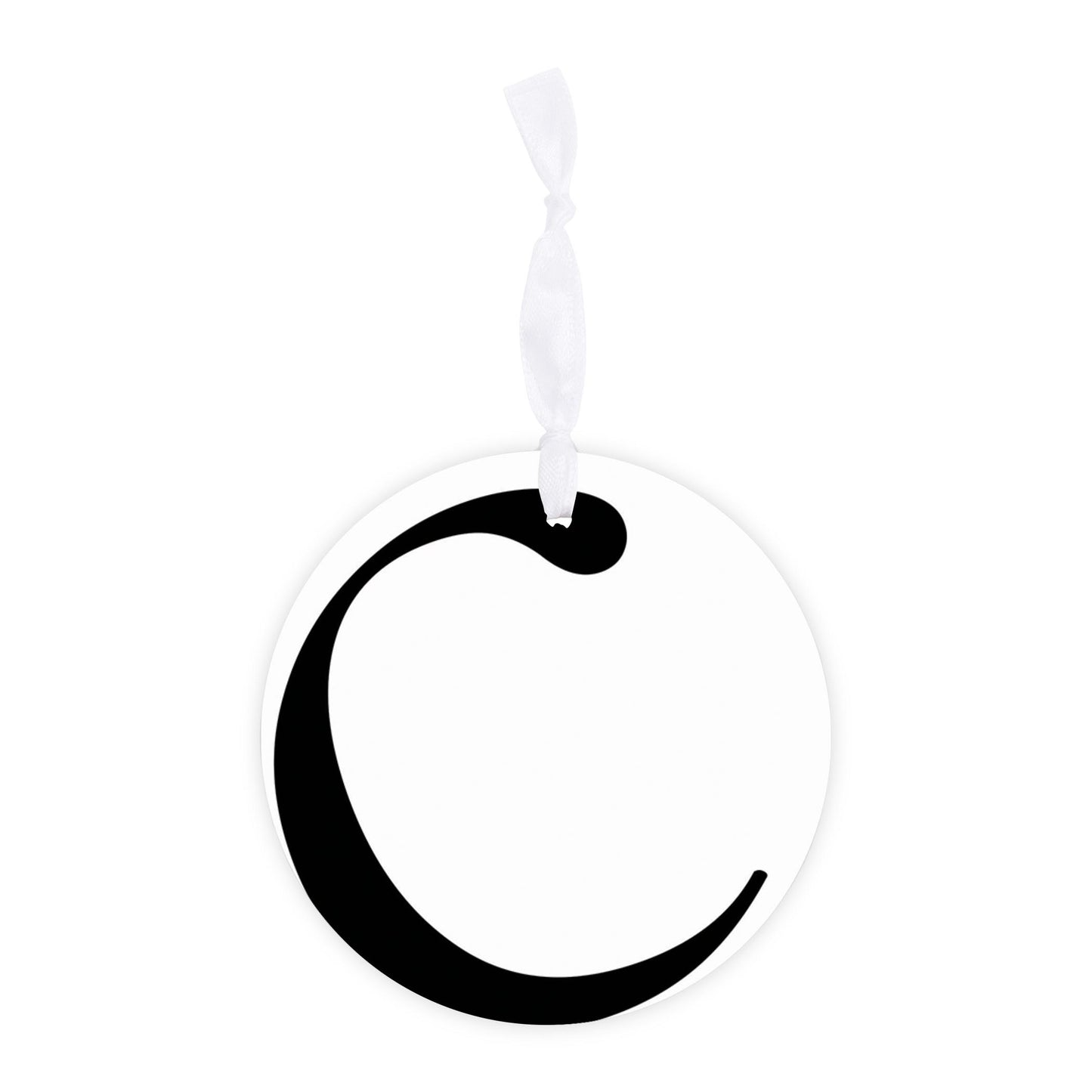 Minimalist Monogram C| Wood Ornament | Eaches | Min 6