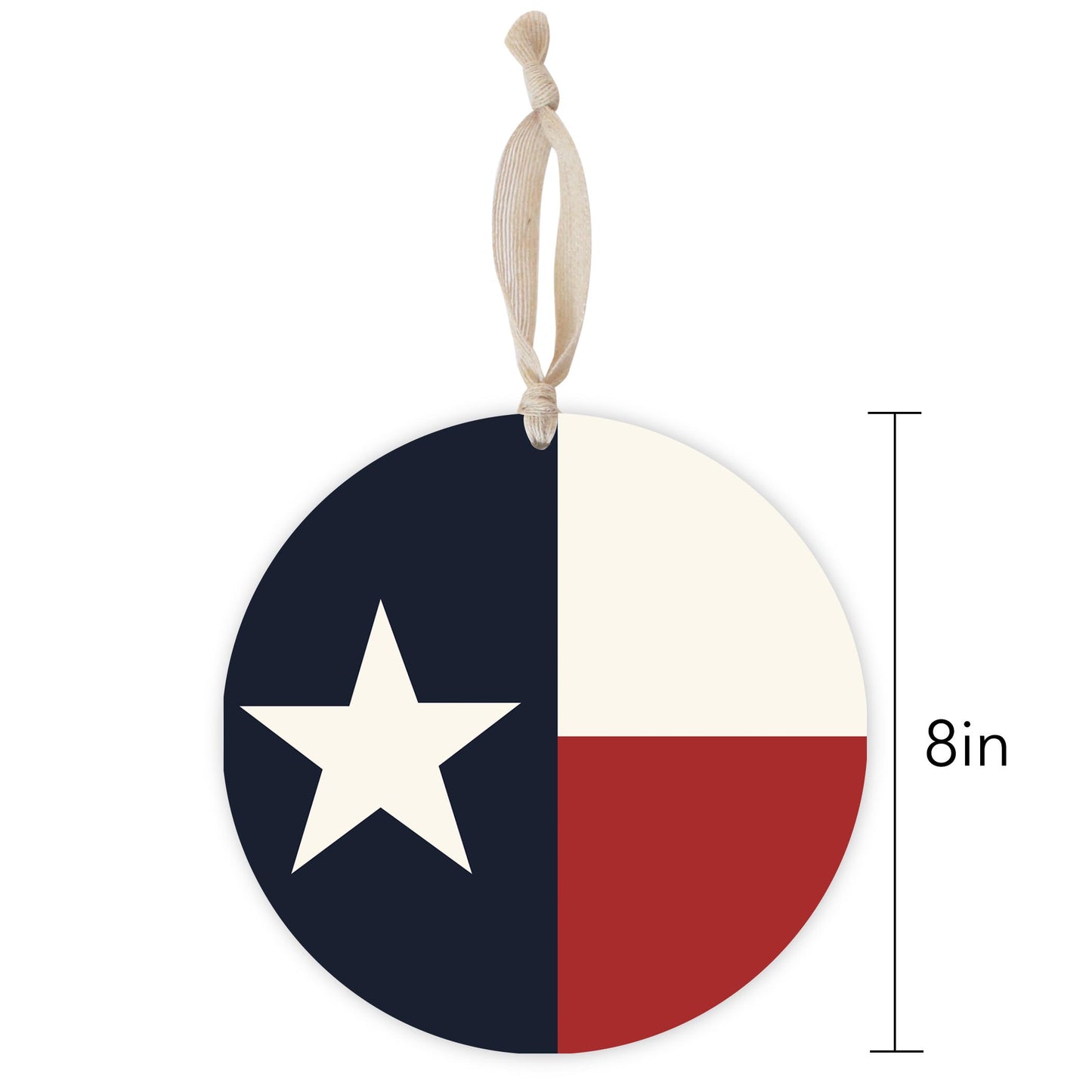 Modern Minimalist Texas Colors Flag | Wood Ornament | Eaches | Min 1