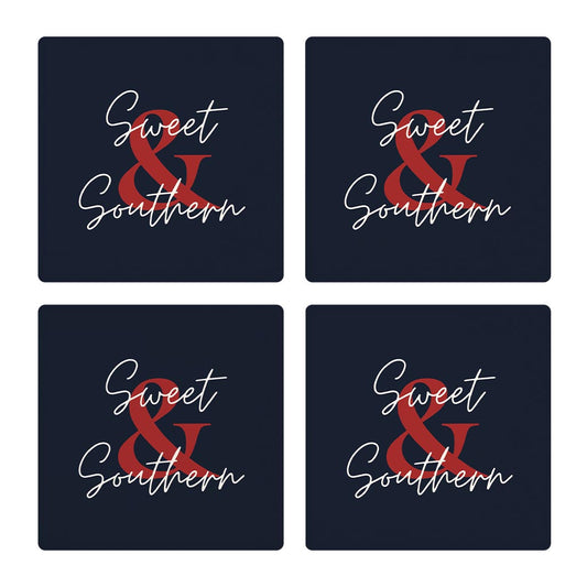 Modern Minimalist Texas Colors Sweet Southern | Absorbent Coasters | Set of 4 | Min 2