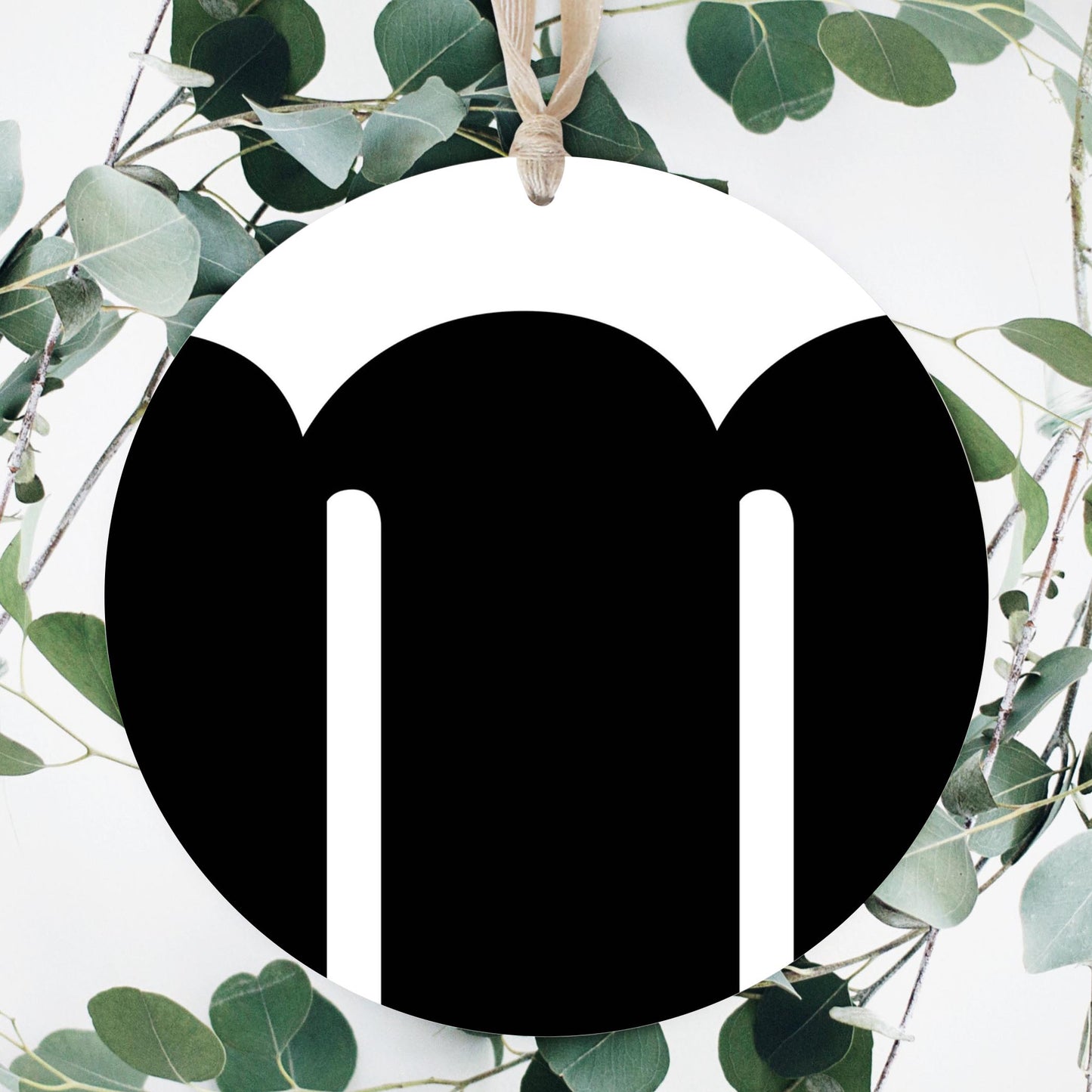 Fun Chunky Monogram M | Wood Ornament | Eaches | Min 1