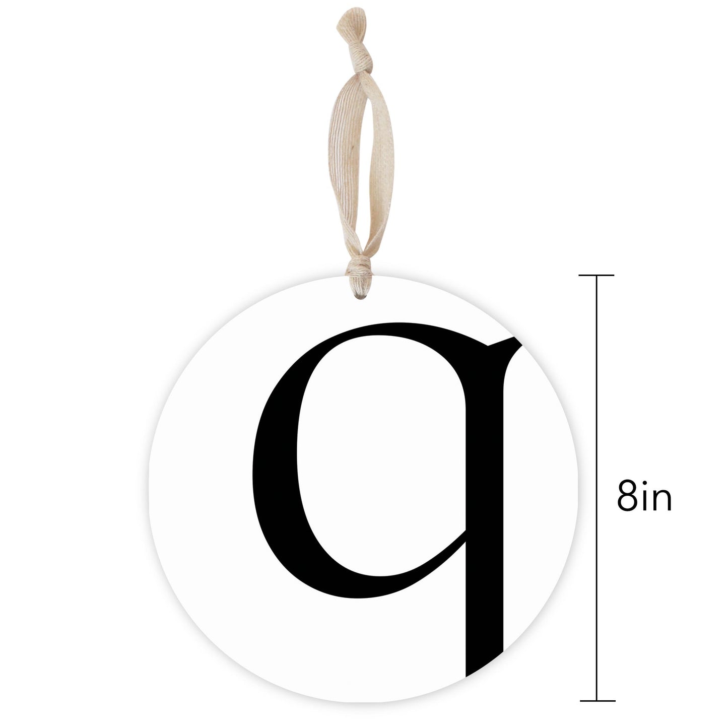 Minimalist Monogram Q| Wood Ornament | Eaches | Min 1