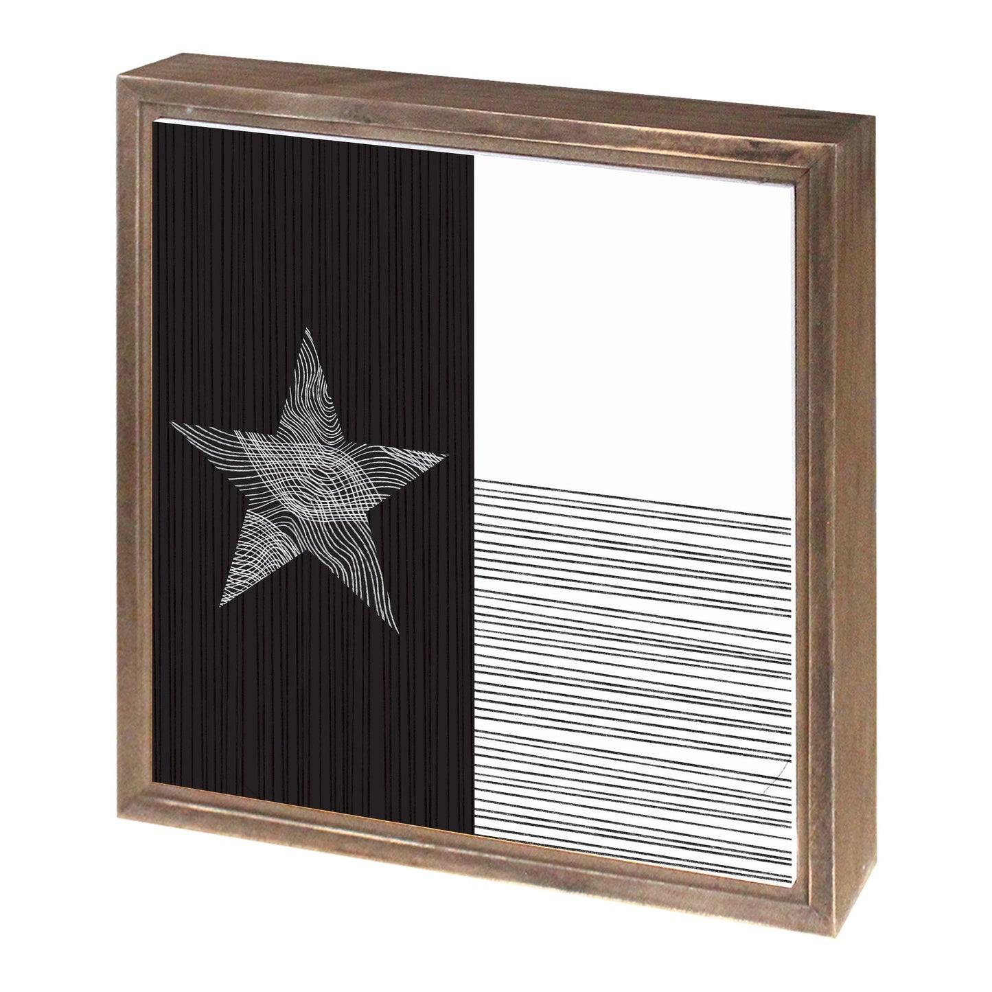 Modern Texas State Flag Abstract Lines | Wood Sign | Eaches | Min 1