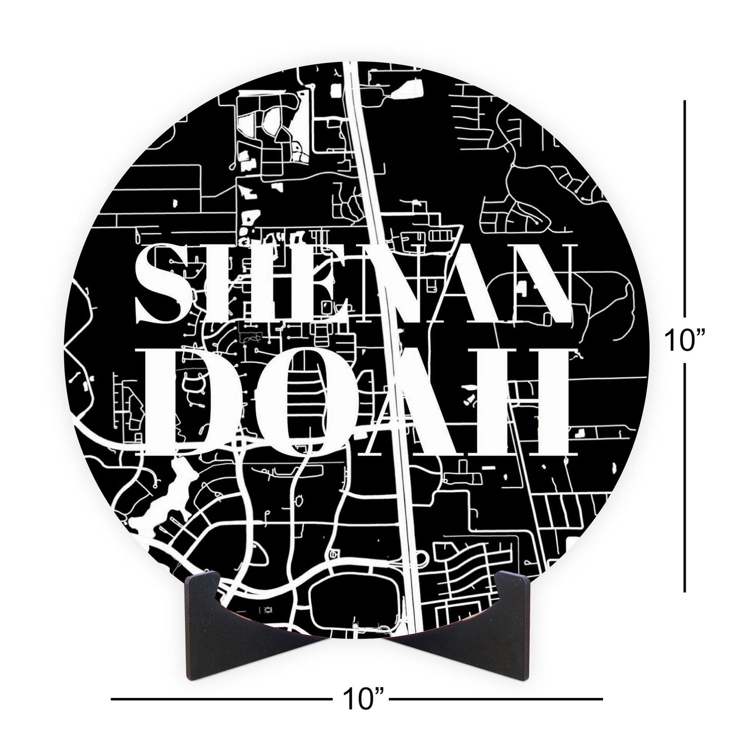 Minimalistic B&W Texas Shenandoah Map | Wood Sign | Eaches | Min 1