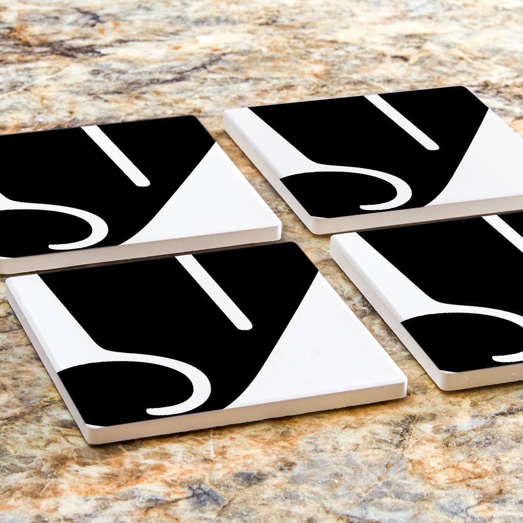 Fun Chunky Monogram Y | Absorbent Coasters | Set of 4 | Min 2