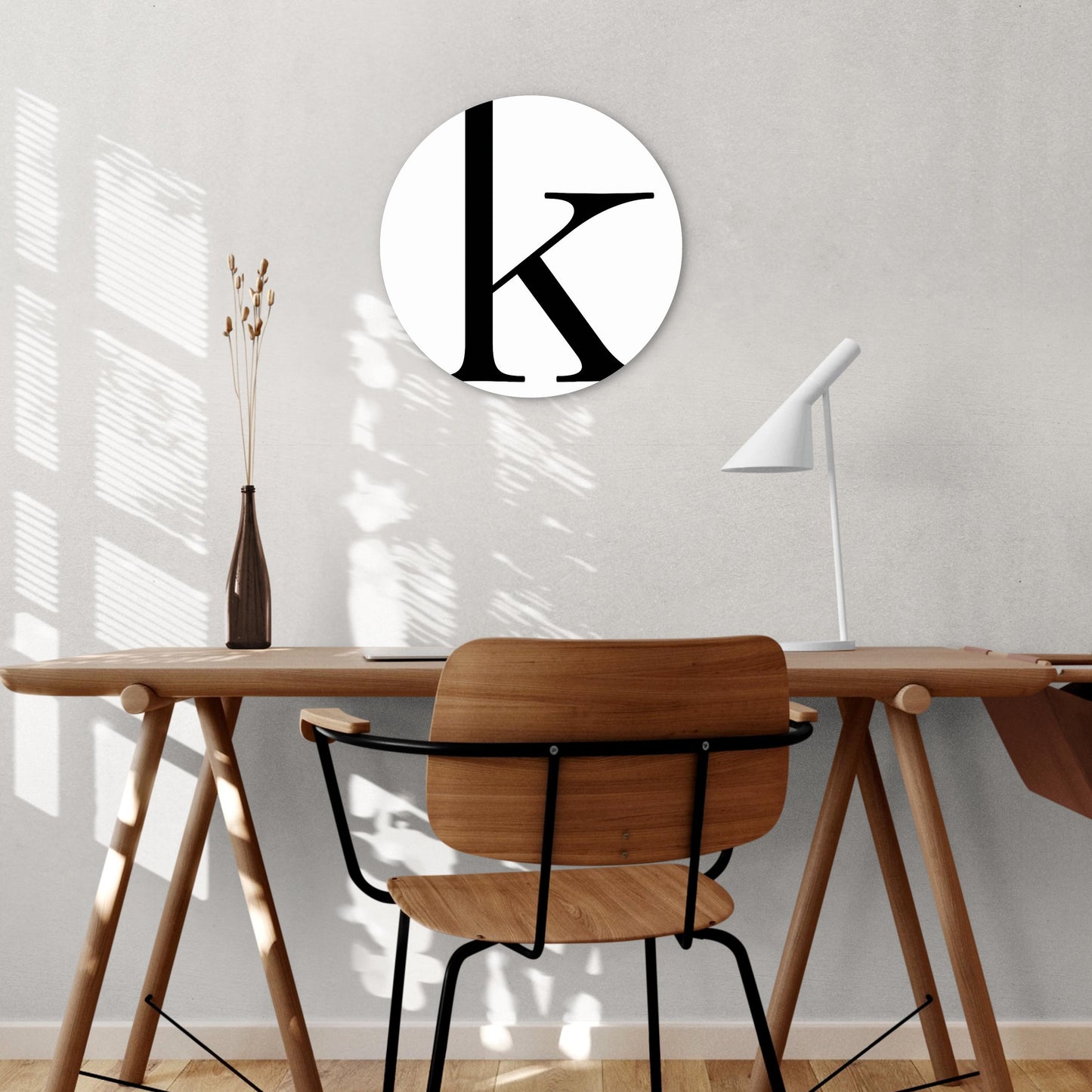 Minimalist Monogram K | Wood Sign | Eaches | Min 1