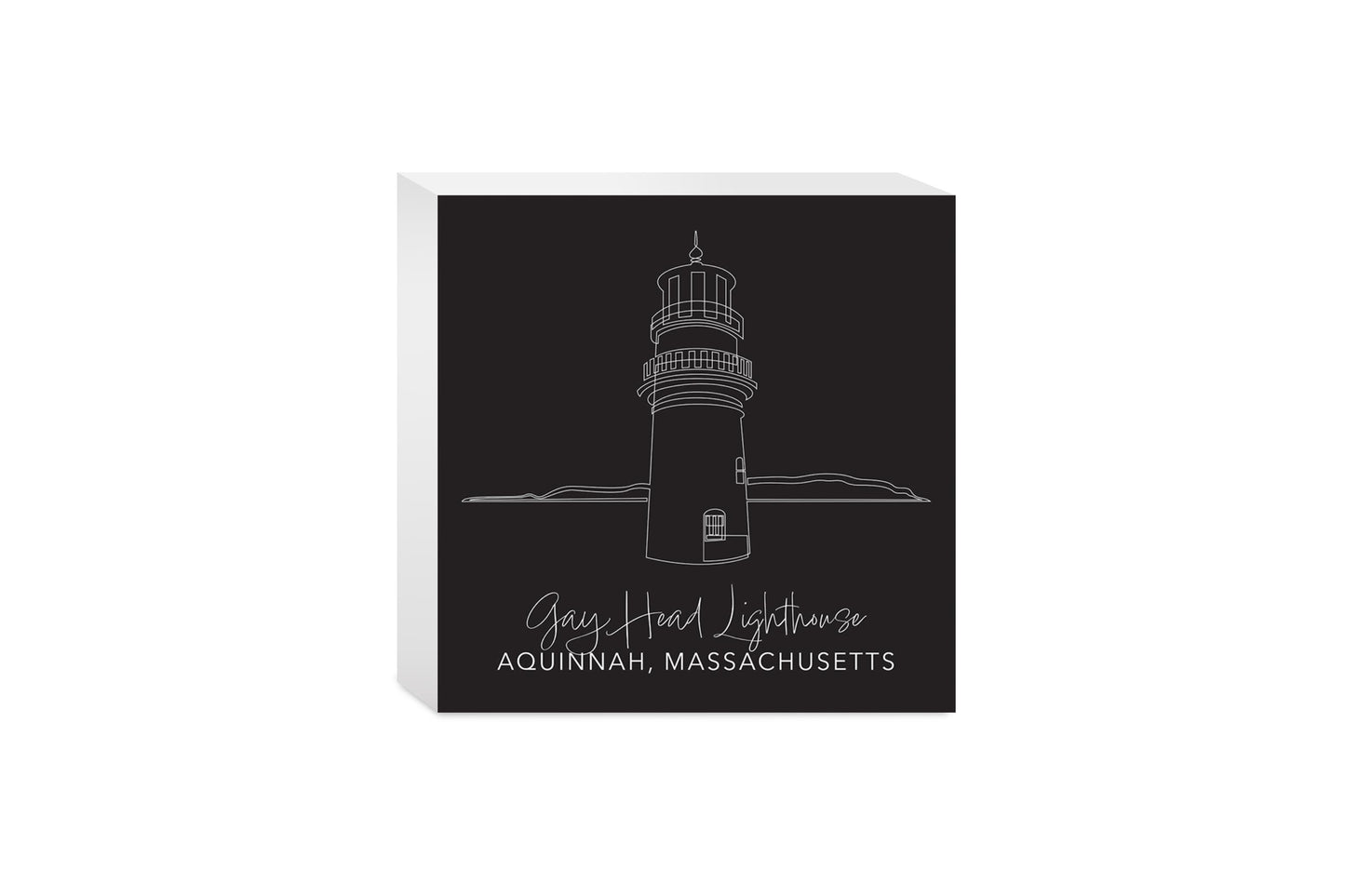 Black Gay Head Lighthouse| Wood Block | Eaches | Min 4