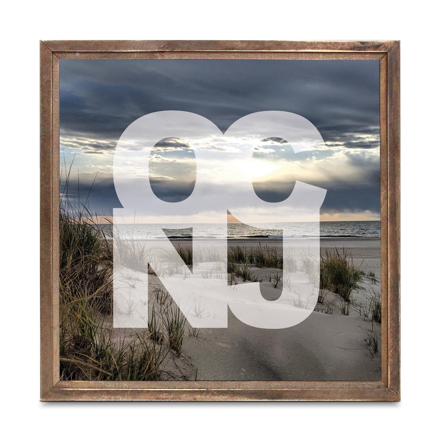 OCNJ Photo With Text | Wood Sign | Eaches | Min 1