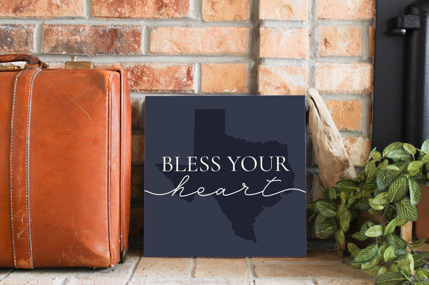 Modern Minimalist Texas Bless Your Heart | Wood Sign | Eaches | Min 2