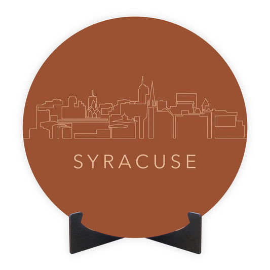 Modern Minimalist New York Syracuse Skyline | Wood Sign | Eaches | Min 1