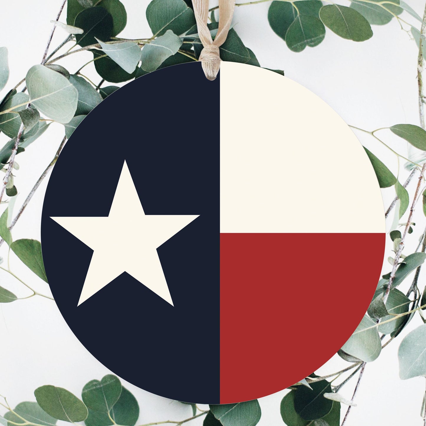 Modern Minimalist Texas Colors Flag | Wood Ornament | Eaches | Min 1