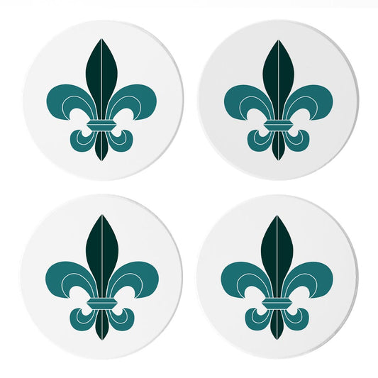 Blue White Fleu De Lis | Absorbent Coasters | Set of 4 | Min 2