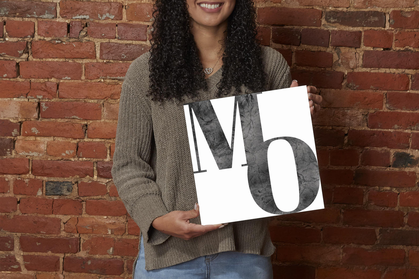 Minimalist B&W Missouri White Initials | Wood Sign | Eaches | Min 2