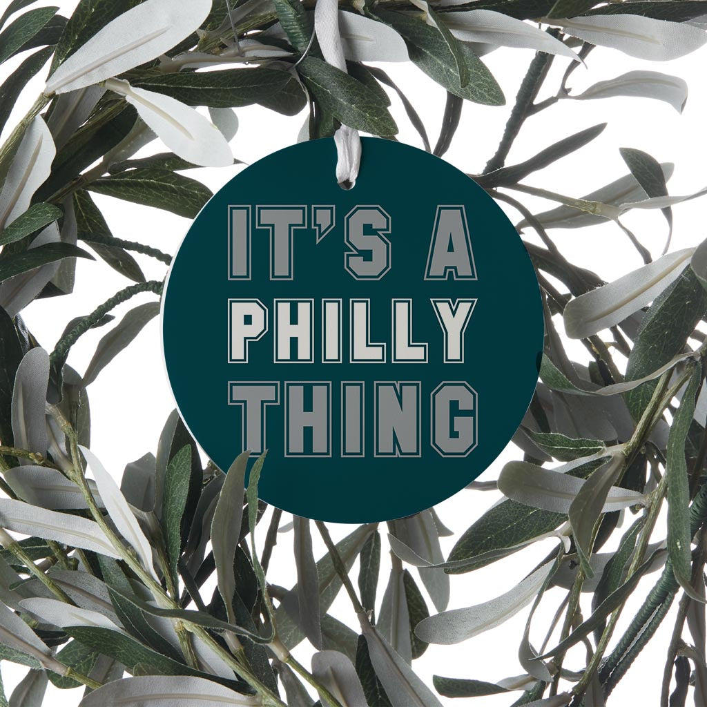 Modern Minimalist Pennsylvania Philly Thing | Wood Ornament | Eaches | Min 6